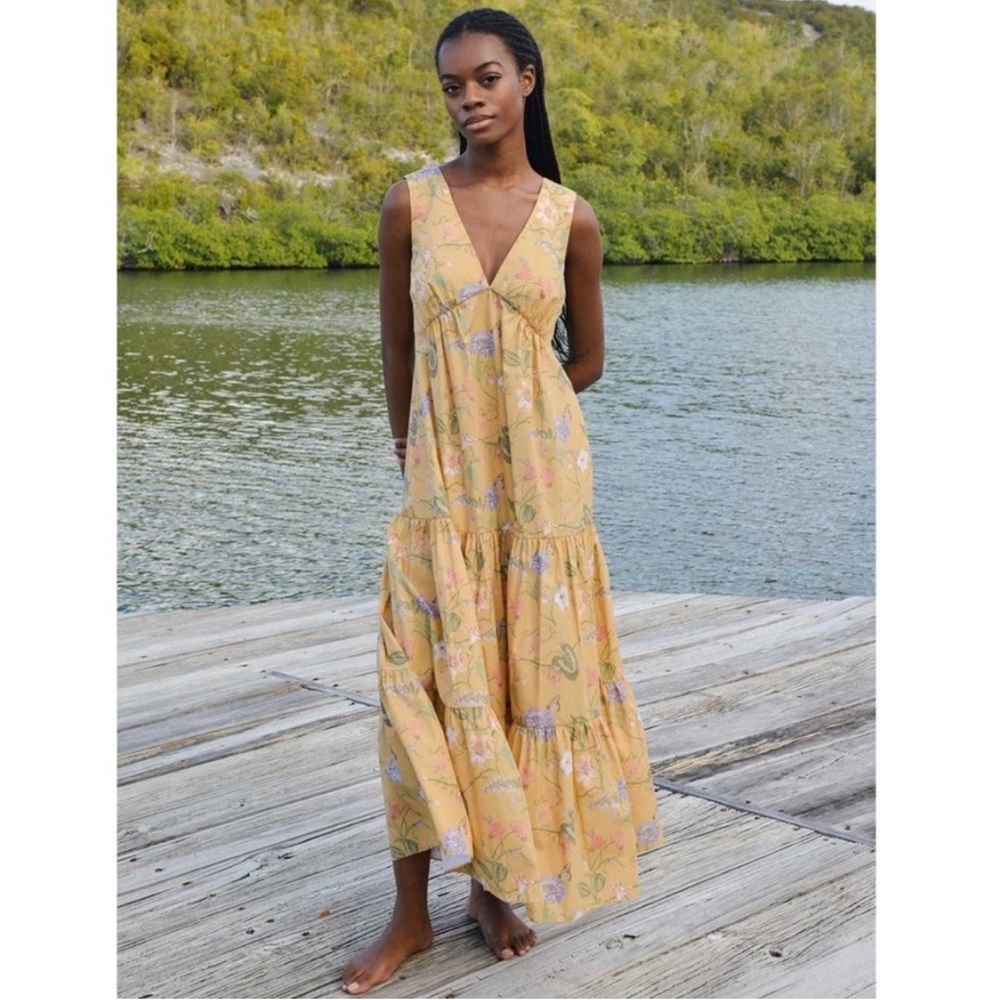 Coco Shop Floral Tiered Maxi Dress